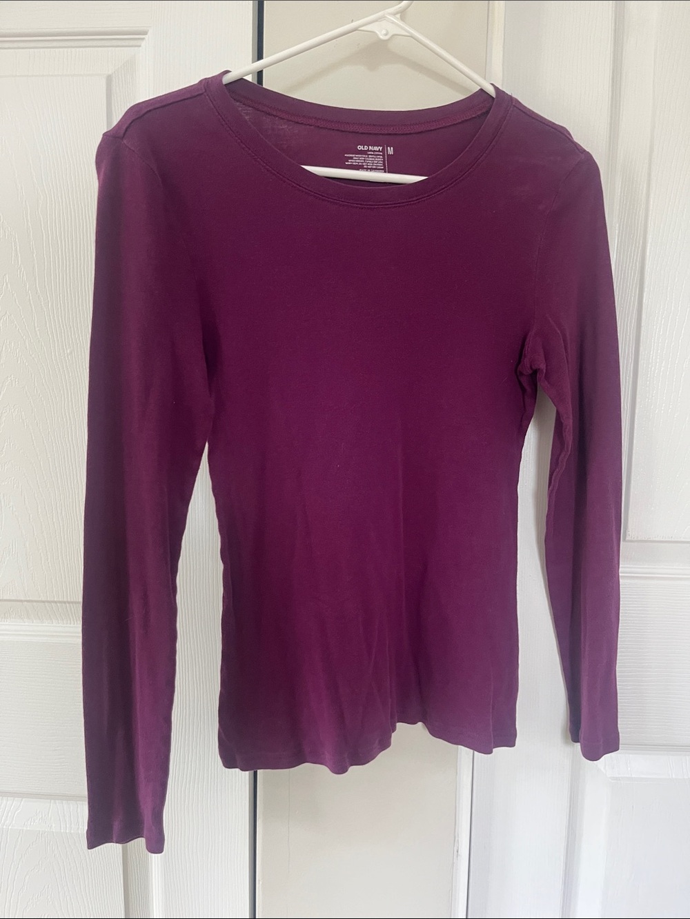 Old Navy Women's Long-Sleeve Crewneck Top - Plum Purple